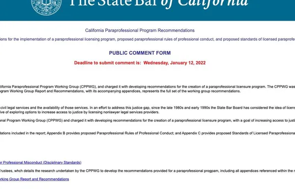 Should non-lawyers be allowed to practice law in California?  Understanding the California Paraprofessional Program Working Group (CPPWG)