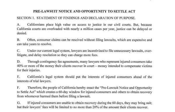 Understanding the Pre-Lawsuit Notice and Opportunity to Settle Act